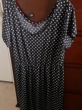 Annabelle Black Midi with Polka Dot Dress Size 2X (18/20)